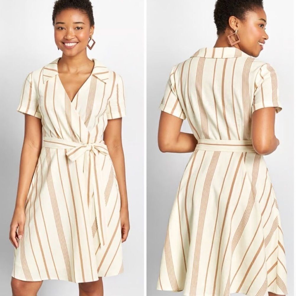 MODCLOTH Sweet Surprise Faux-Wrap Dress NWT